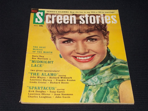 1960 NOVEMBER SCREEN STORIES MAGAZINE - DEBBIE REYNOLDS FRONT COVER - E 14104