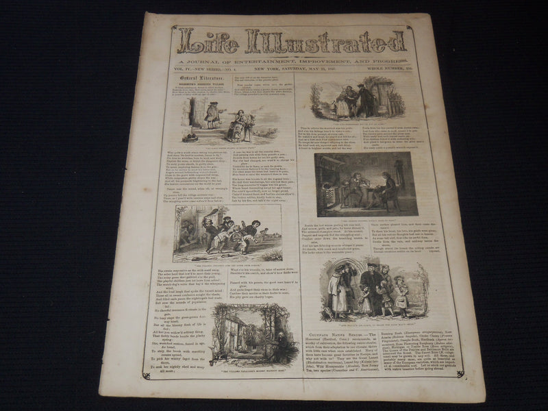 1857 MAY 23 LIFE ILLUSTRATED NEWSPAPER - GOLDSMITH'S DESERTED VILLAGE - NP 5922