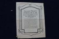1916 LYCEUM THEATRE PROGRAM-LESS THAN DUST-MARY PICKFORD-NEW LONDON, CT - K 1459