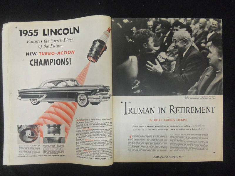 1955 FEBRUARY 4 COLLIER'S MAGAZINE - GREAT ILLUSTRATIONS, ARTICLES & ADS-ST 4529