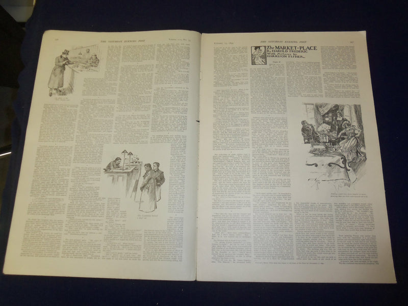 1899 FEBRUARY 25 THE SATURDAY EVENING POST MAGAZINE - NICE ILLUSTRATIONS- B 6695