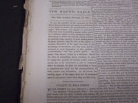 1865 THE ROUND TABLE NEWSPAPER LOT OF 14 - GREAT ARTICLES - NP 1848