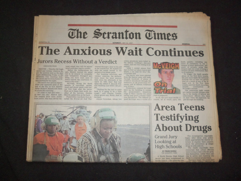 1997 MAY 31 THE SCRANTON TIMES NEWSPAPER - MCVEIGH JURY WAIT CONTINUES - NP 8371