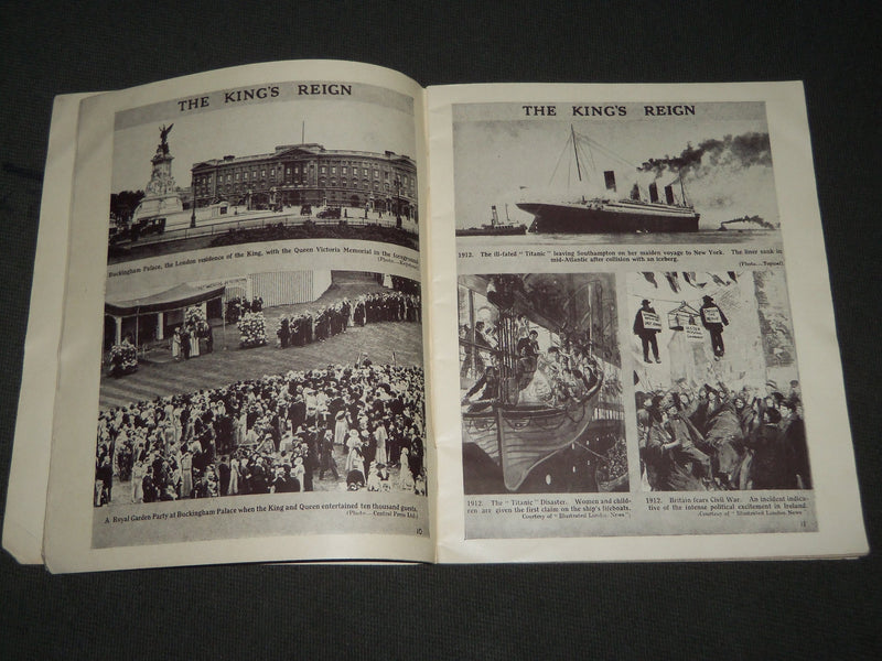 1935 THE KING'S REIGN TOLD IN PICTURES PROGRAM - GREAT PHOTOS - J 2825