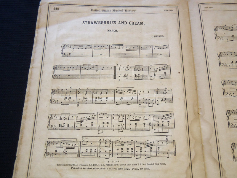 1868 JULY UNITED STATES MUSICAL REVIEW NEWSPAPER - NEW YORK - NP 5828