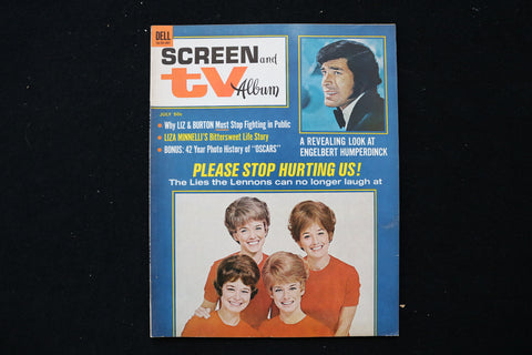 1970 JULY SCREEN AND TV ALBUM MAGAZINE - LENNON SISTERS COVER - E 24188