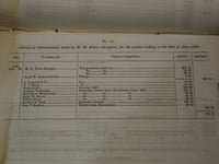 1850 APRIL 9 INDIAN DISBURSEMENTS BULLETINS - TREASURY AUDITOR LOT OF 8 - K 2030