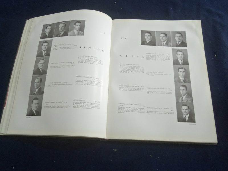 1938 LIBER BRUNENSIS BROWN UNIVERSITY YEARBOOK - PROVIDENCE, RI - YB 2644
