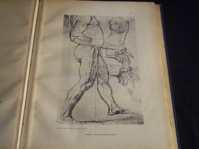 1870'S COLLECTION DE 120 DESSINS CROQUIS ET PEINTURES INGRES VOLUME 1 & 2- Z 166