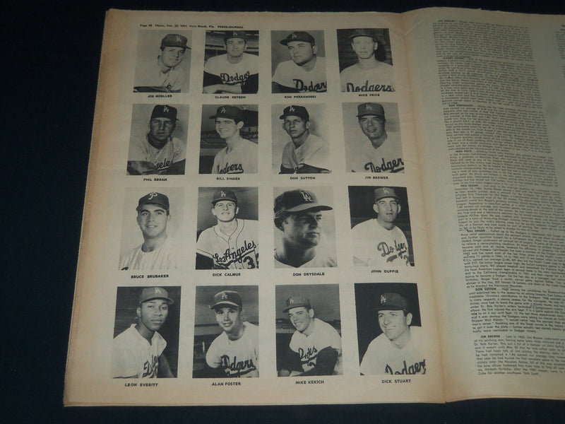 1967 FEBRUARY 23 VERO BEACH PRESS-JOURNAL DODGER EDITION - NICE PHOTOS - NP 3786