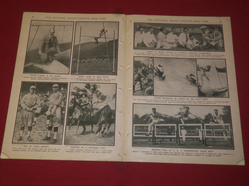 1922 OCTOBER 7 THE NATIONAL POLICE GAZETTE MAGAZINE - BOBBY JONES - B 5937