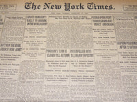 1923 FEBRUARY 27 NEW YORK TIMES - PHARAOH'S TOMB IS CLOSED TILL AUTUMN - NT 7990
