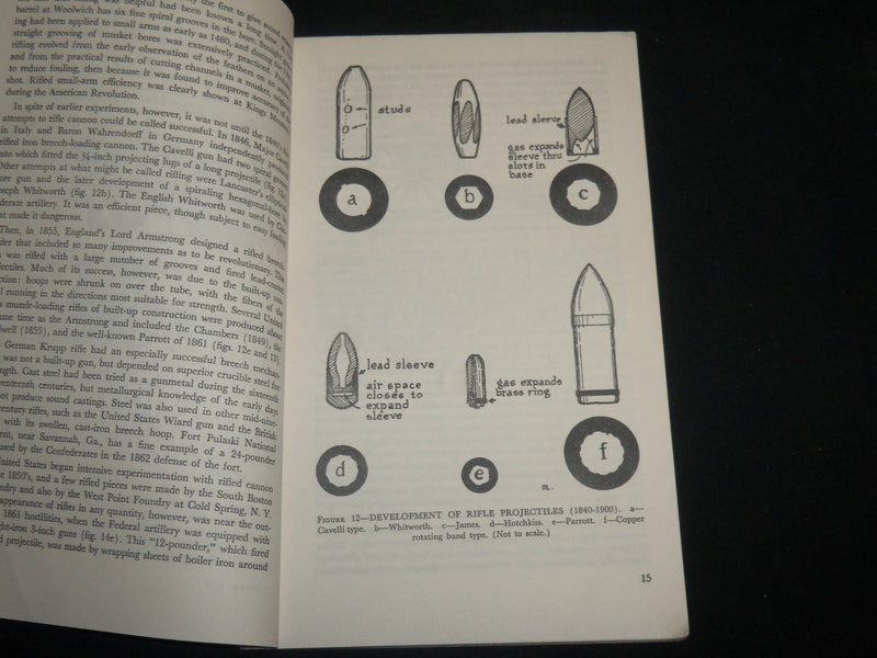 1949 ARTILLERY THROUGH THE AGES SOFTCOVER BOOK BY ALBERT MANUCY - KD 6750