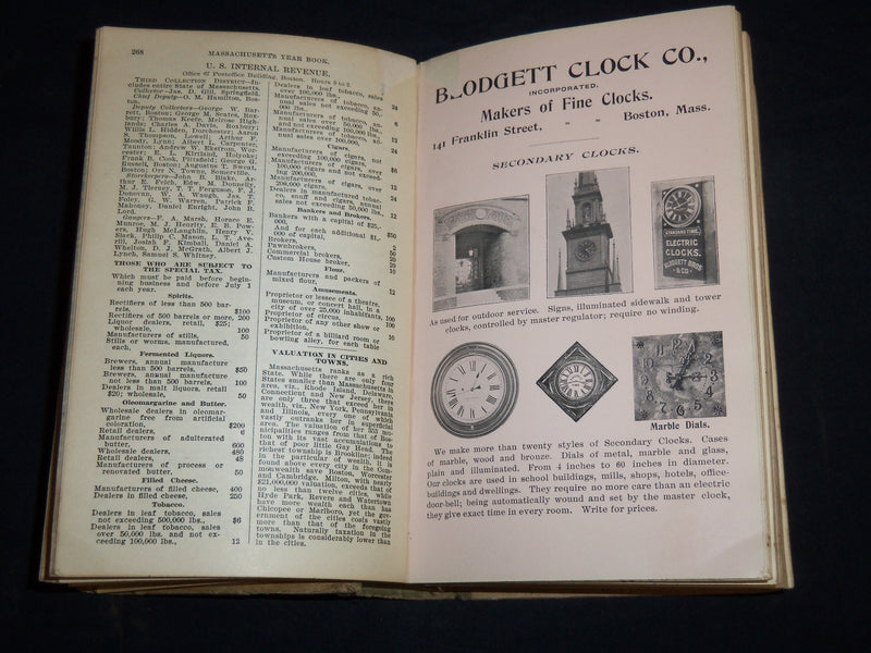 1903 MASSACHUSETTS YEAR BOOK AND BUSINESS DIRECTORY NO. 8 - KD 4502C