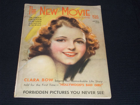 1932 APRIL THE NEW MOVIE MAGAZINE - JANET GAYNOR FRONT COVER - E 17155