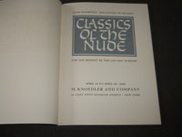 1939 CLASSICS OF THE NUDE LOAN EXHIBITION - KNOEDLER & COMPANY - J 3178