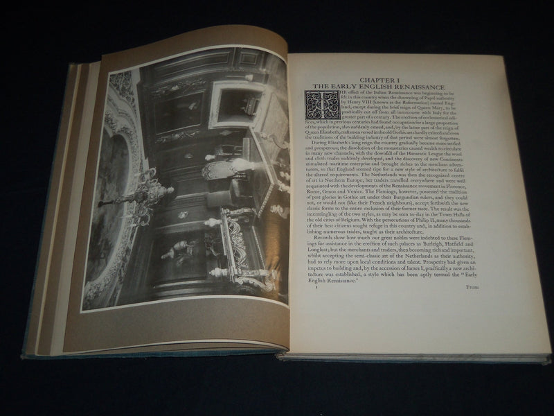 1909 THE DECORATION AND FURNITURE OF ENGLISH MANSIONS VOLUME BY LENYGON - Z 117