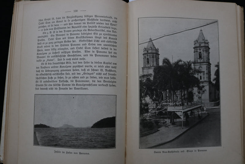 1912 PANAMA KANAL, LAND AND LEUTE HARDCOVER BOOK BY LOUIS WAGNER - KD 9462