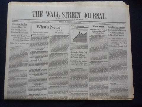 1999 FEB 9 THE WALL STREET JOURNAL - CONTINENTAL WINNING BATTLE FOR NY - WJ 306
