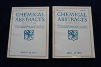 1953 CHEMICAL ABSTRACTS SEMI-MONTHLY MAGAZINE-LOT OF 21 -VOL. 47 #S 2-22 -O 3377