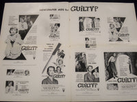 1957 GUILTY PRESS BOOK FRENCH FILM - BARBARA LAAGE & JOHN JUSTIN - J 1860