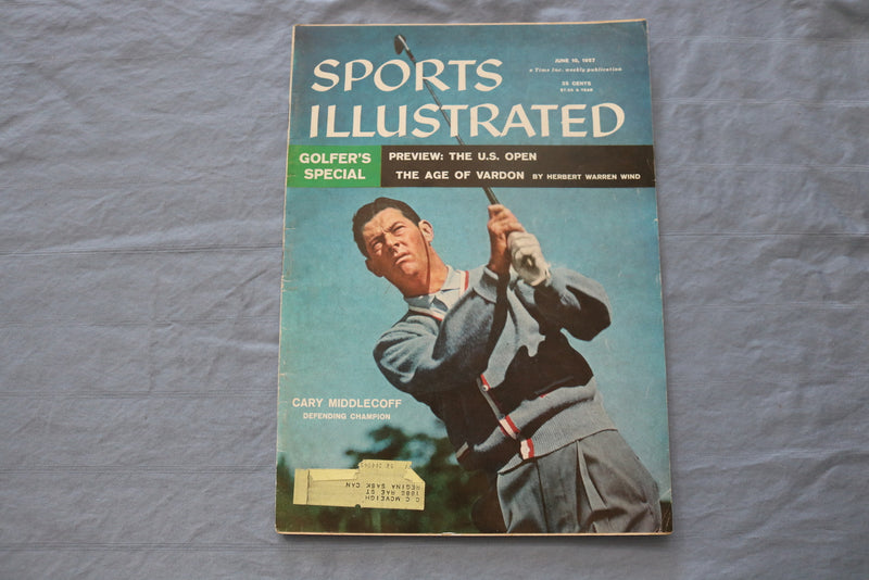 1957 JUNE 10 SPORTS ILLUSTRATED MAGAZINE - CARY MIDDLECOFF COVER - ST 5505K