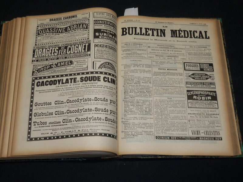 1900 JANUARY-JUNE LA PRESSE MEDICALE JOURNAL FRENCH BOUND VOLUME - KD 5905