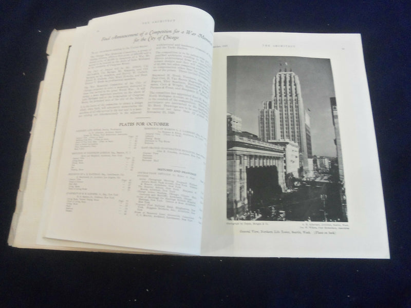 1929 OCTOBER THE ARCHITECT MAGAZINE - NICE COVER, MANY PLATES & PHOTOS - ST 7273