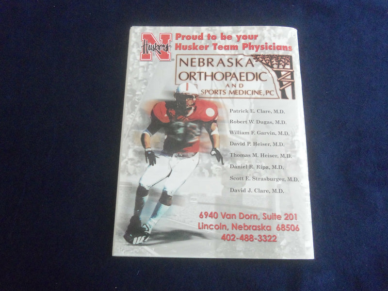 2002 OCT 12 FOOTBALL PROGRAM - UNIV OF NEBRASKA VS UNIV OF MISSOURI - ST 1116L