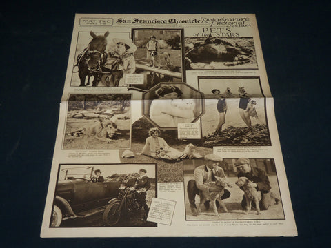 1925 NOV 8 SAN FRANCISCO CHRONICLE ROTO SECTION - PETS OF THE STARS - NP 5101