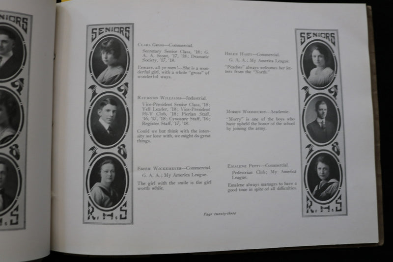 1918 THE PIERIAN - RICHMOND HIGH SCHOOL YEARBOOK - INDIANA - K 2880