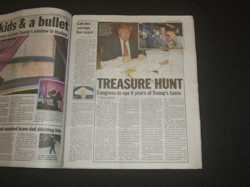 2021 JULY 31 NEW YORK DAILY NEWS NEWSPAPER - TRUMP SECRETS REVEALED!