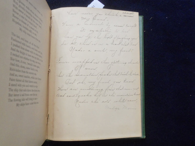 1881 DEBRIS - SELECTIONS FROM POEMS HARDCOVER BOOK BY MADGE MORRIS - KD 8485