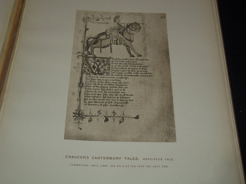 1877 AUTOTYPES OF CHAUCER MANUSCRIPTS VOLUME - NICE PLATES - Z 237