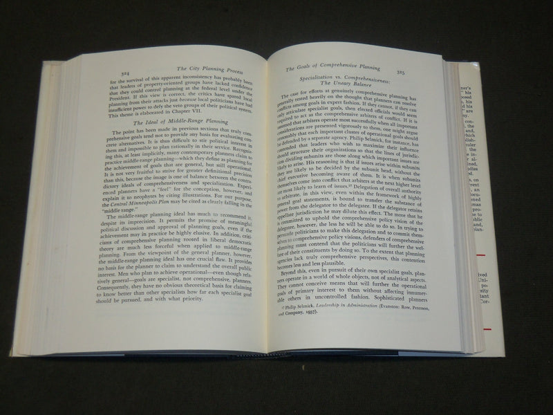 1965 THE CITY PLANNING PROCESS BOOK BY ALAN A. ALTSHULER - KD 6168