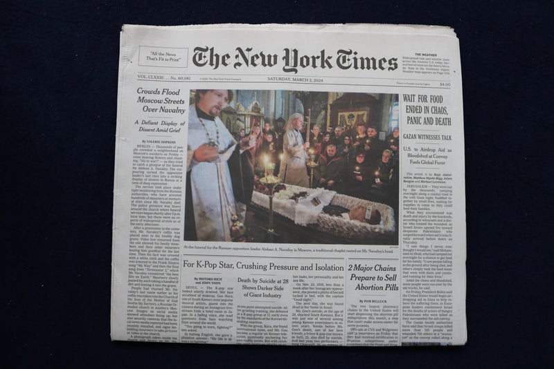 2024 MARCH 2 NEW YORK TIMES - WAIT FOR FOOD ENDED IN CHAOS, PANIC AND DEATH