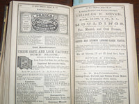1861 THE BOSTON ALMANAC W/ FOLD OUT MAP - 3 3/8