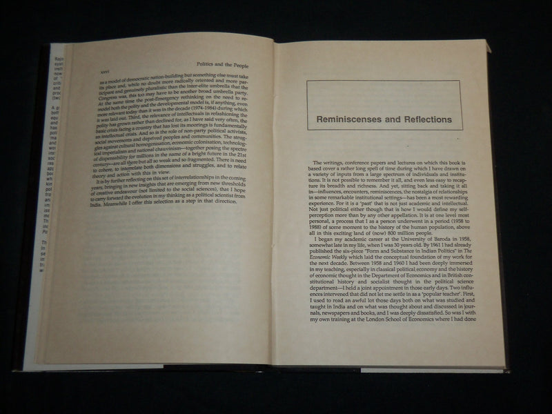 1989 POLITICS AND THE PEOPLE HUMANE INDIA BY RAJNI KOTHARI VOLUME 1 & 2- KD 6983