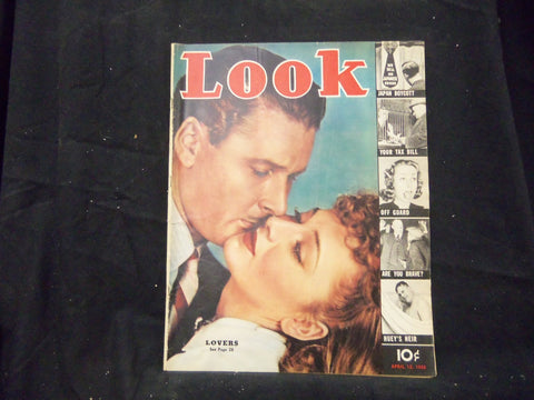 1938 APRIL 12 LOOK MAGAZINE - ERROL FLYNN - GREAT PHOTOS & ADS - ST 1413