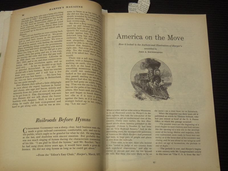 1950 OCTOBER HARPER'S MAGAZINE - CENTENNIAL ISSUE 1850-1950 - K 2143
