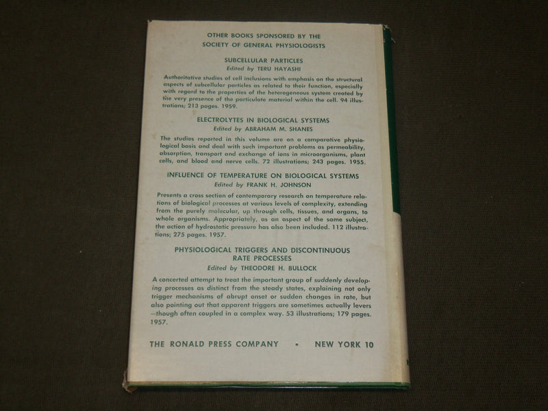 1958 PHYSIOLOGICAL ADAPTATION BOOK EDITED BY C. LADD PROSSER - KD 6161