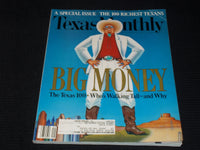 1991 SEPTEMBER TEXAS MONTHLY MAGAZINE - BIG MONEY FRONT COVER - E 7607