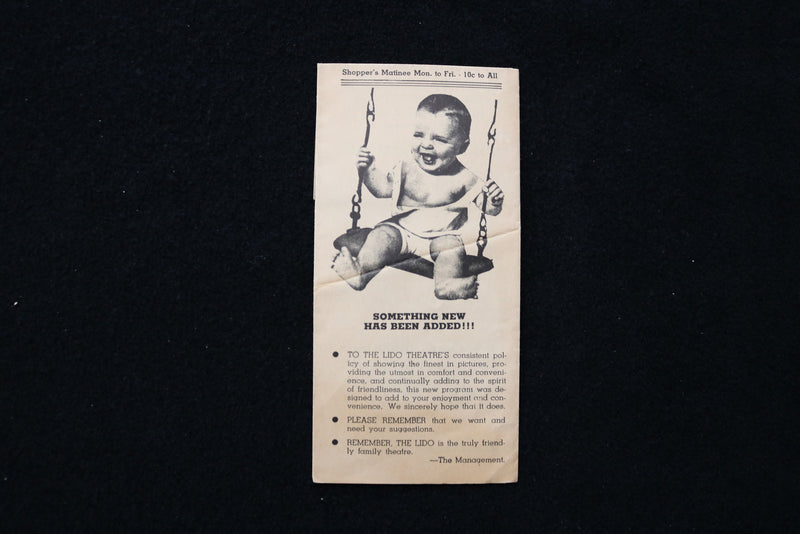 1940'S LIDO THEATRE GALA HOLIDAY PROGRAM - BRONX, NEW YORK - K 1903