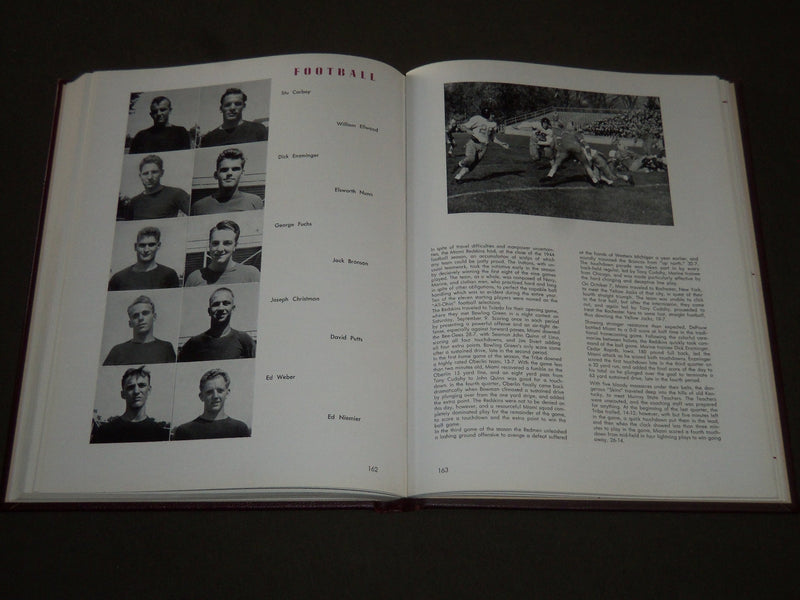 1945 THE RECENSIO MIAMI UNIVERSTIY YEARBOOK -SID GILLMAN FOOTBALL COACH- YB 1035