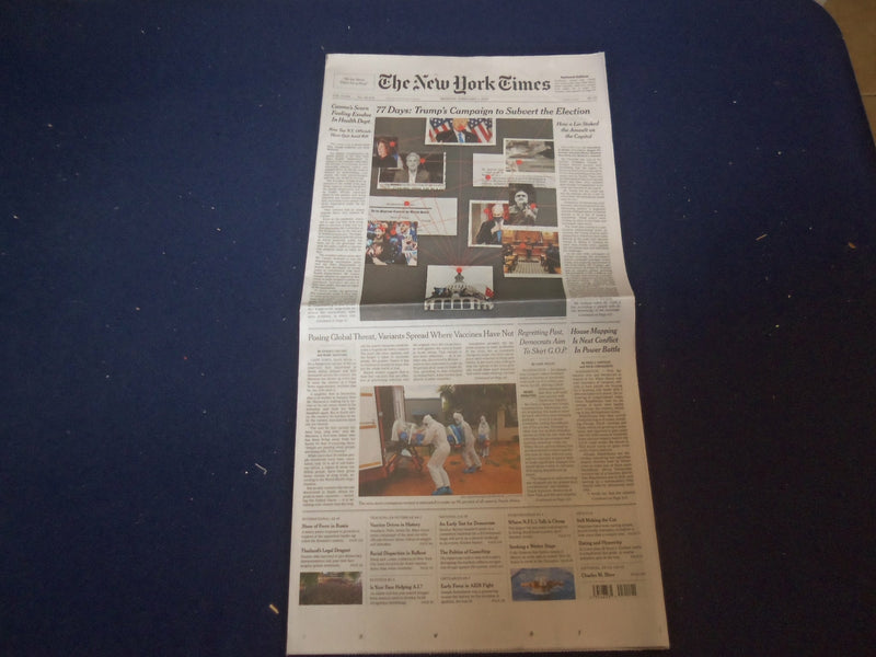 2021 FEBRUARY 1 NEW YORK TIMES - 77 DAYS: TRUMP'S CAMPAIGN TO SUBVERT ELECTION