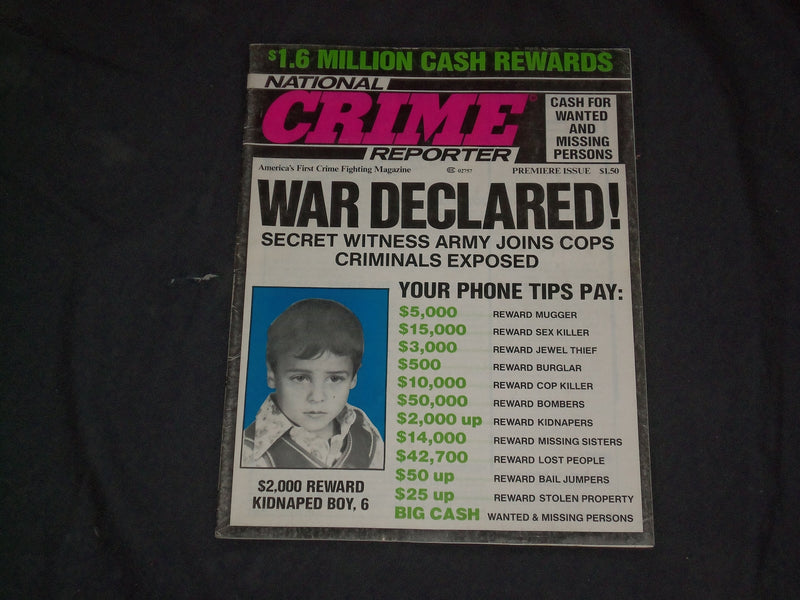 1977 NATIONAL CRIME REPORTER MAGAZINE - PREMIERE ISSUE - CW 487