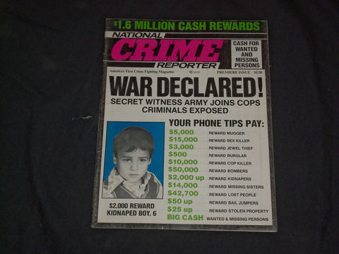 1977 NATIONAL CRIME REPORTER MAGAZINE - PREMIERE ISSUE - CW 487