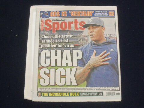 2020 JULY 12 NEW YORK POST NEWSPAPER-AROLDIS CHAPMAN TESTS POSITIVE