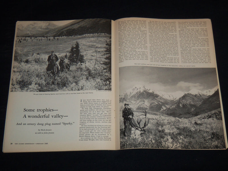 1960 FEBRUARY ALASKA SPORTSMAN MAGAZINE - LIFE OF LAST FRONTIER - J 8904