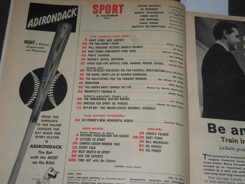 1963 MAY SPORT MAGAZINE - MICKEY MANTLE & YOGI BERRA COVER - SP 2814